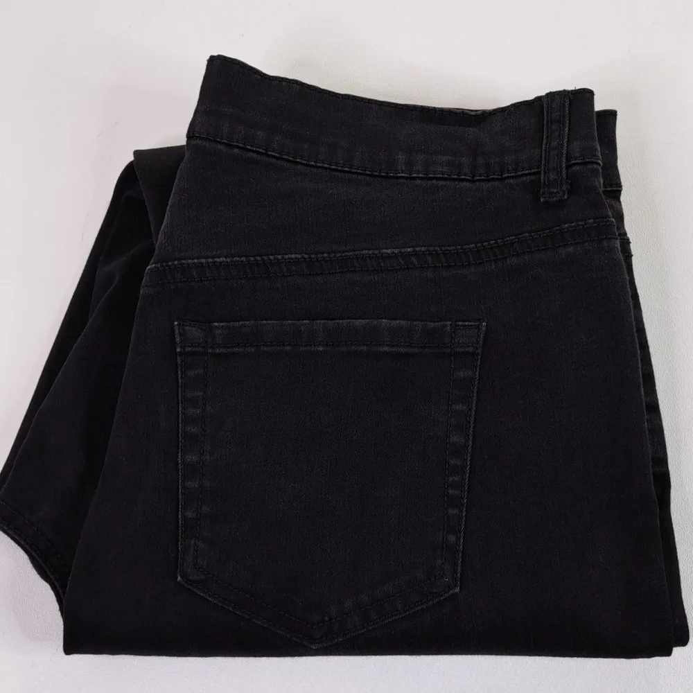 Terra & Sky Skinny Faded Black Jeans Size 16W - Picture 7 of 14